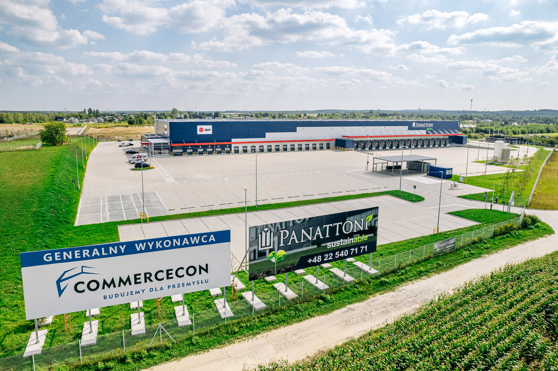 fotografia obiektów przemysłowych dron dpd panattoni